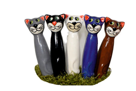 5 Inch Ceramic Cats Plant Picks | 15/case