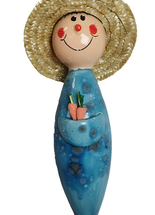 12" Gardeners with Straw Hats | 2/case