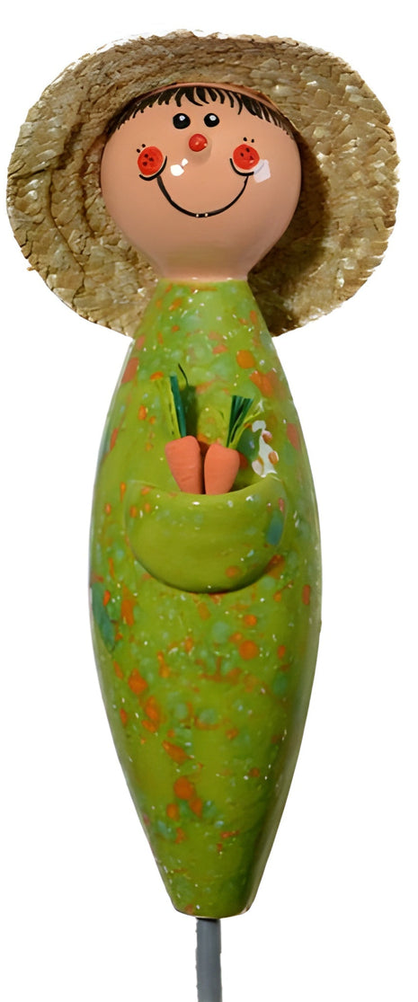 12" Gardeners with Straw Hats | 2/case