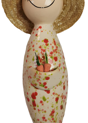 12" Gardeners with Straw Hats | 2/case